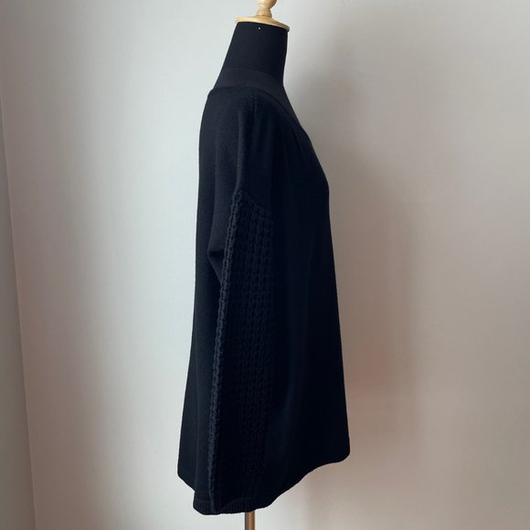 Alice + Olivia Black Wool Boatneck Sweater - Picture 2 of 14